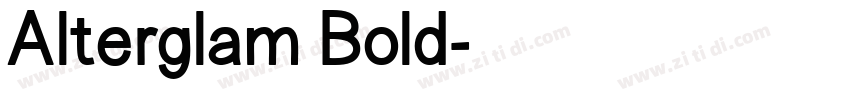 Alterglam Bold字体转换